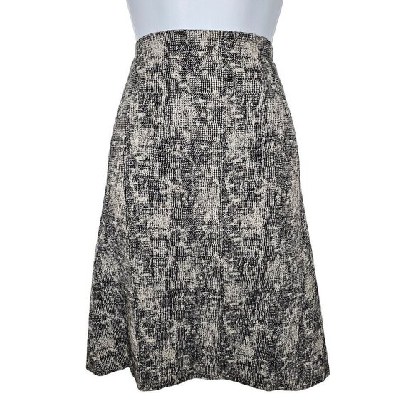 MM Lafleur The Noho Skirt Crackle Knee Length Stretch Knit Pencil Gray Womens 10 - Picture 1 of 15